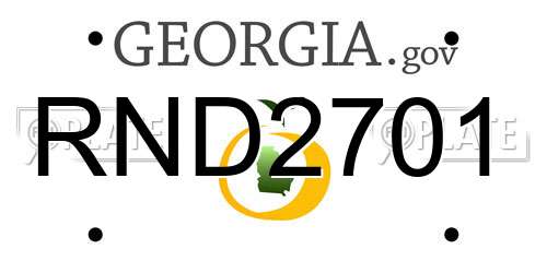 RND2701 Georgia License Plate