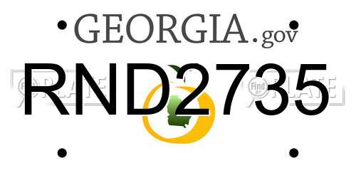 RND2735 Georgia License Plate