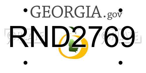 RND2769 Georgia License Plate