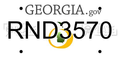 RND3570 Georgia License Plate