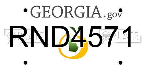 RND4571 Georgia License Plate