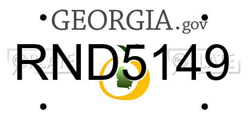 RND5149 Georgia License Plate