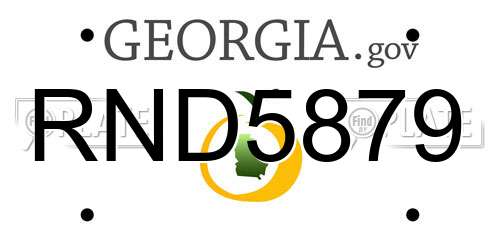 RND5879 Georgia License Plate