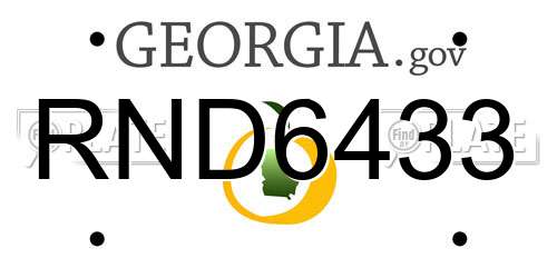 RND6433 Georgia License Plate