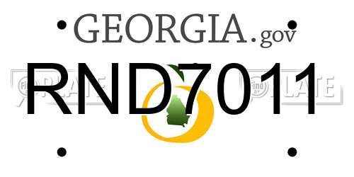 RND7011 Georgia License Plate