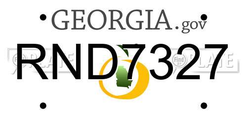 RND7327 Georgia License Plate