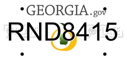 RND8415 Georgia License Plate