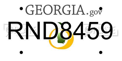 RND8459 Georgia License Plate