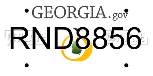 RND8856 Georgia License Plate