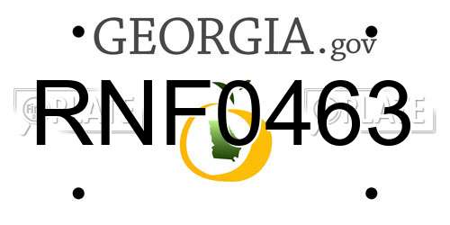 RNF0463 Georgia License Plate