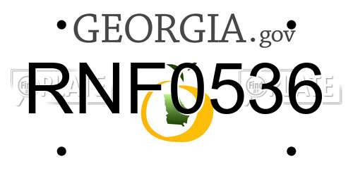 RNF0536 Georgia License Plate