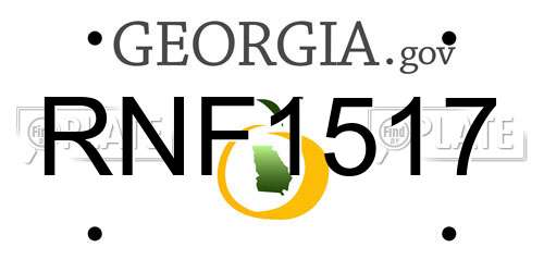 RNF1517 Georgia License Plate