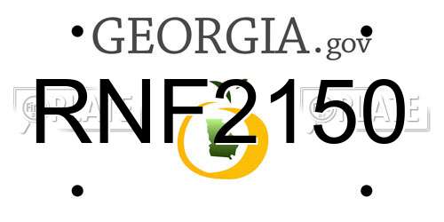 RNF2150 Georgia License Plate