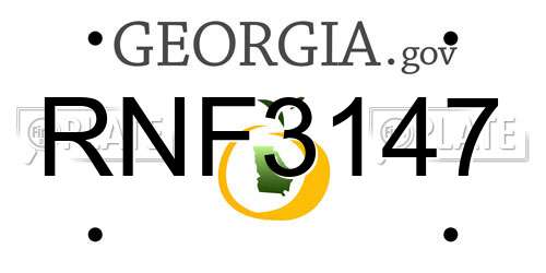 RNF3147 Georgia License Plate