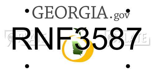 RNF3587 Georgia License Plate