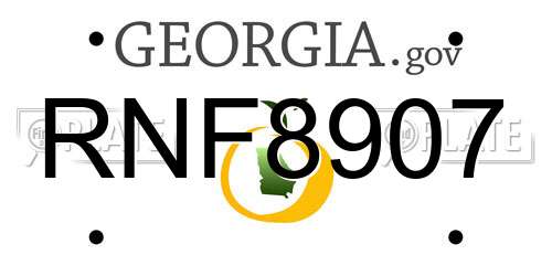 RNF8907 Georgia License Plate