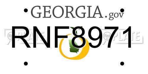 RNF8971 Georgia License Plate