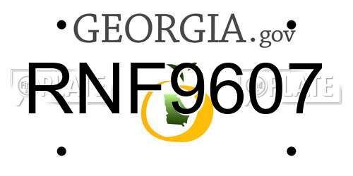 RNF9607 Georgia License Plate