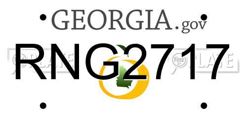 RNG2717 Georgia License Plate