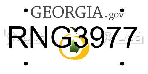 RNG3977 Georgia License Plate
