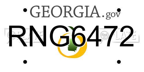 RNG6472 Georgia License Plate