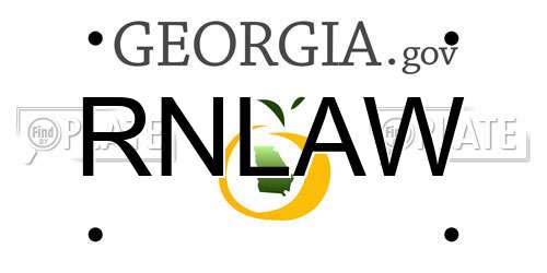 RNLAW Georgia License Plate