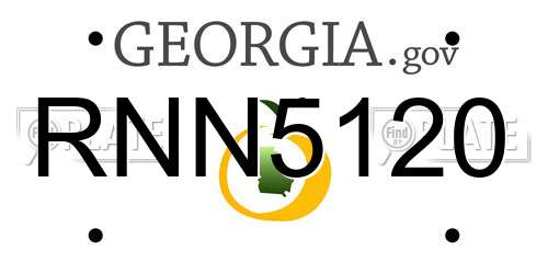 RNN5120 Georgia License Plate