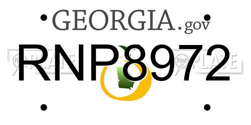 RNP8972 Georgia License Plate