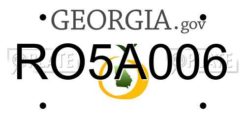 RO5A006 Georgia License Plate