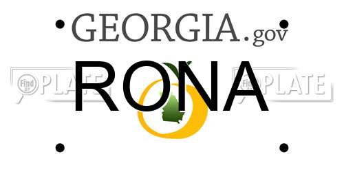 RONA Georgia License Plate