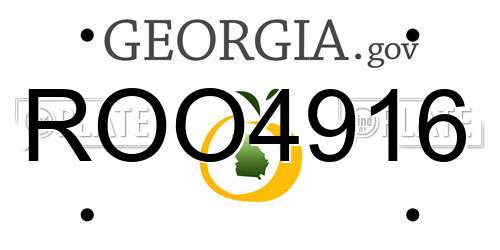 ROO4916 Georgia License Plate