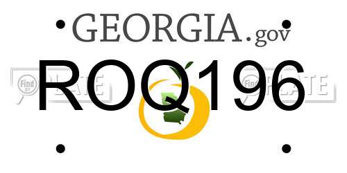 ROQ196 Georgia License Plate