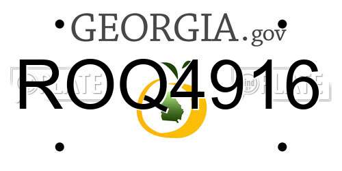ROQ4916 Georgia License Plate