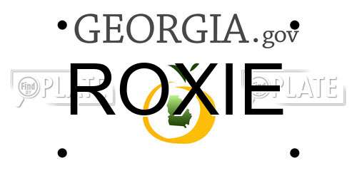 ROXIE Georgia License Plate