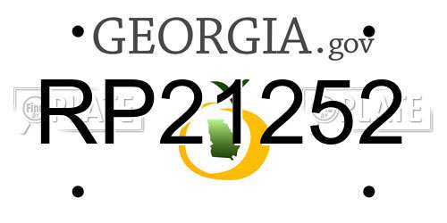 RP21252 Georgia License Plate