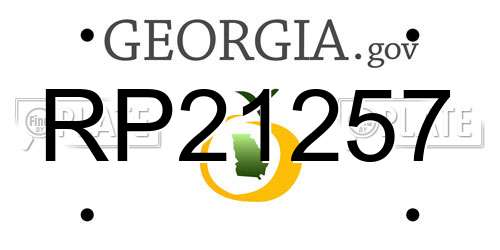 RP21257 Georgia License Plate
