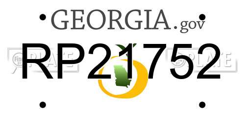 RP21752 Georgia License Plate