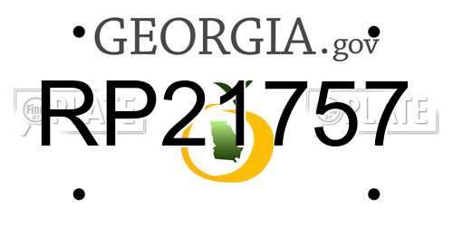 RP21757 Georgia License Plate