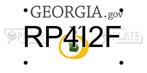 RP4I2F Georgia License Plate