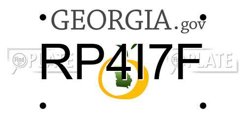 RP4I7F Georgia License Plate