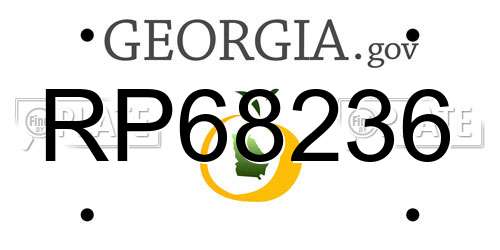 RP68236 Georgia License Plate