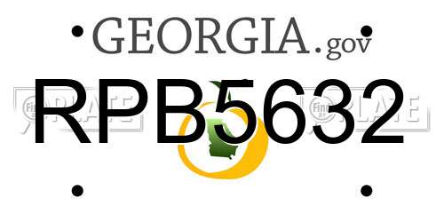 RPB5632 Georgia License Plate