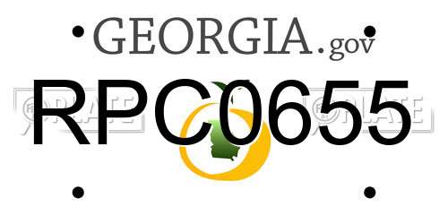 RPC0655 Georgia License Plate