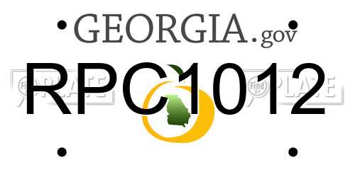 RPC1012 Georgia License Plate