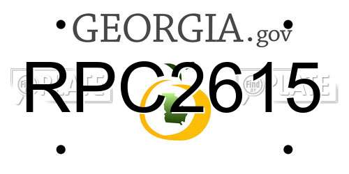 RPC2615 Georgia License Plate
