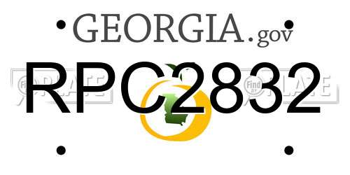 RPC2832 Georgia License Plate