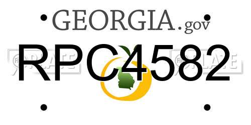 RPC4582 Georgia License Plate
