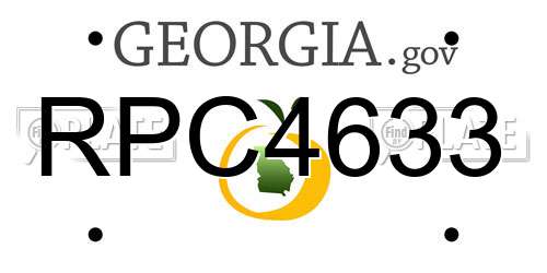 RPC4633 Georgia License Plate