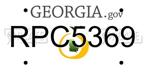 RPC5369 Georgia License Plate