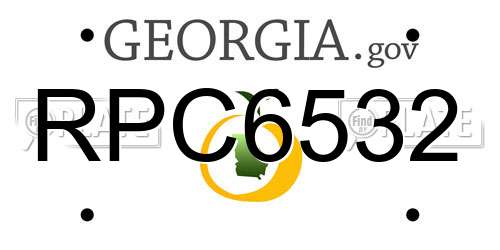 RPC6532 Georgia License Plate